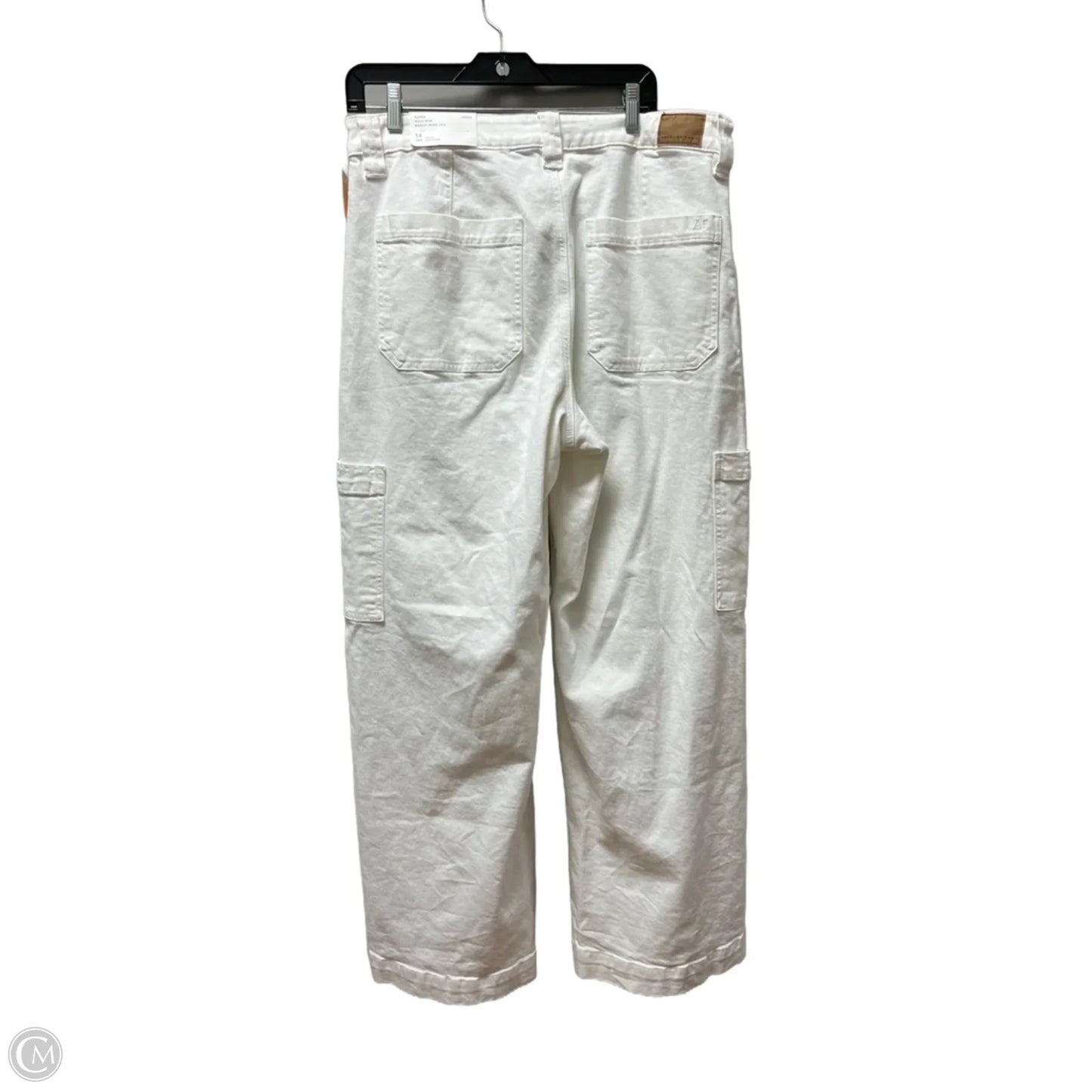 Jeans Wide Leg By American Eagle In White Denim, Size: 14