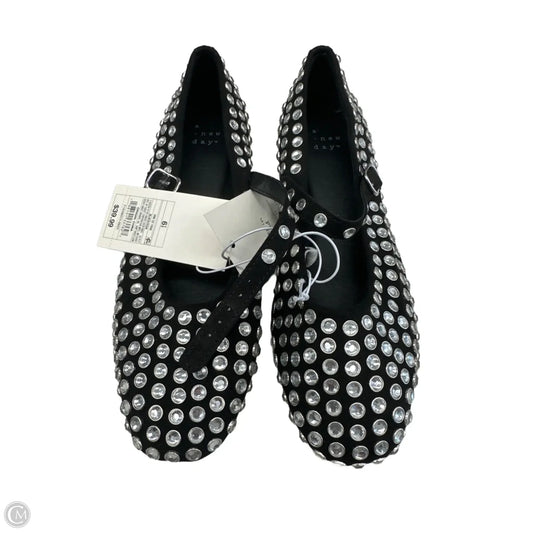 Shoes Flats By A New Day In Black & Silver, Size: 6.5