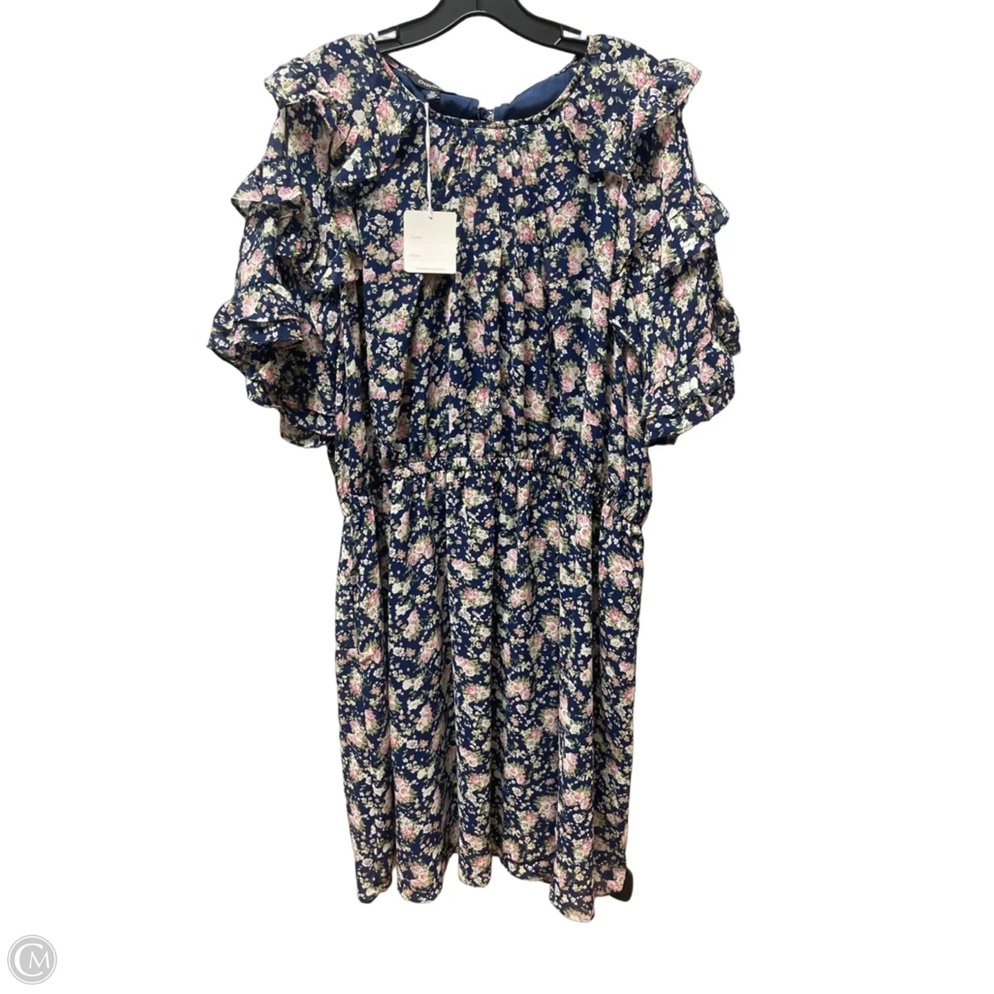 Dress Casual Short By Davi & Dani In Floral Print, Size: 2x