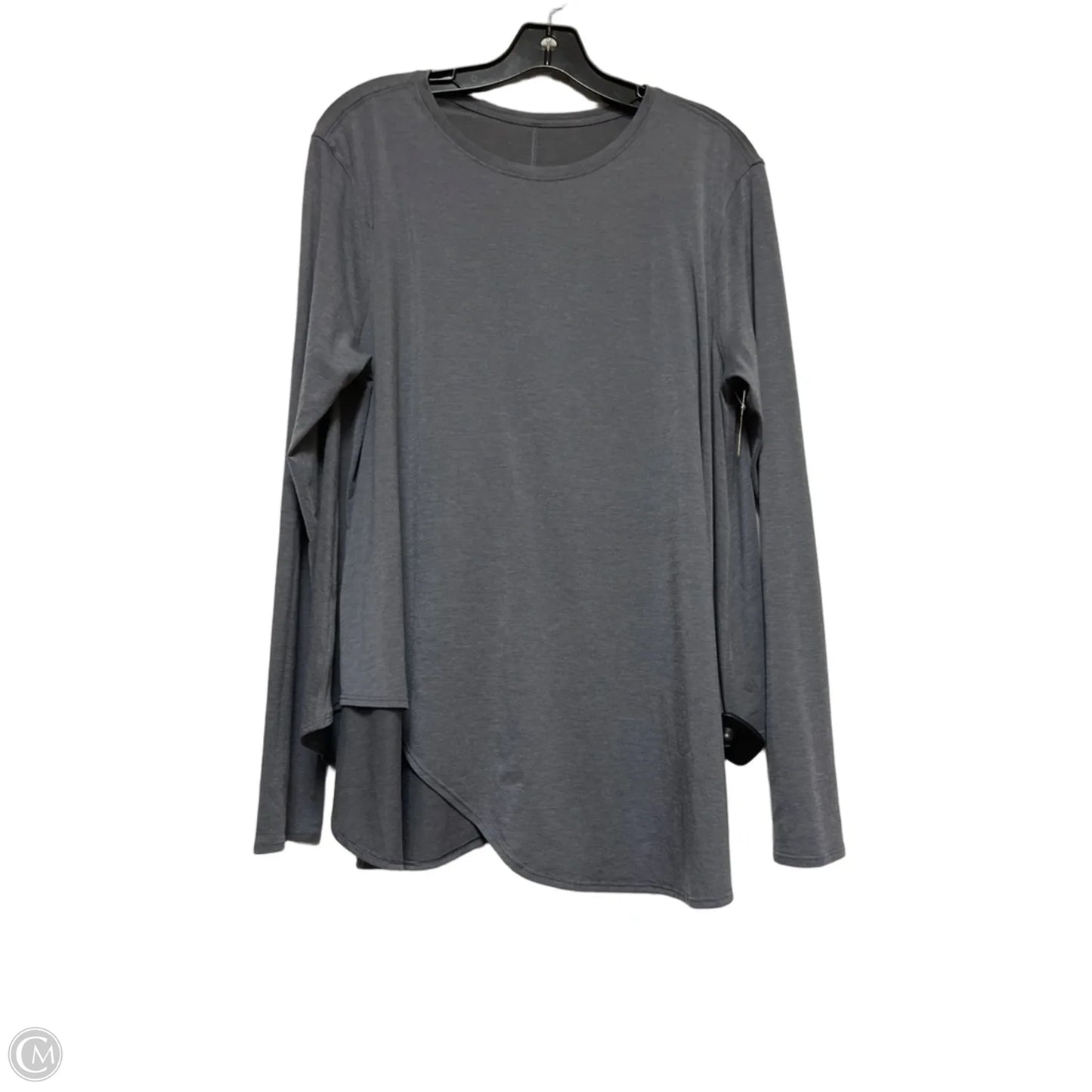 Athletic Top Long Sleeve Crewneck By Lululemon In Grey, Size: L
