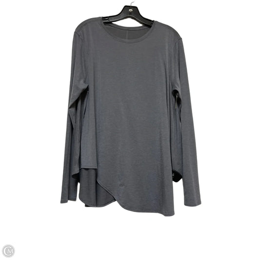 Athletic Top Long Sleeve Crewneck By Lululemon In Grey, Size: L