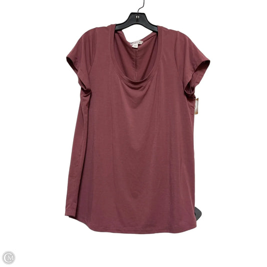Athletic Top Short Sleeve By Athleta In Maroon, Size: M