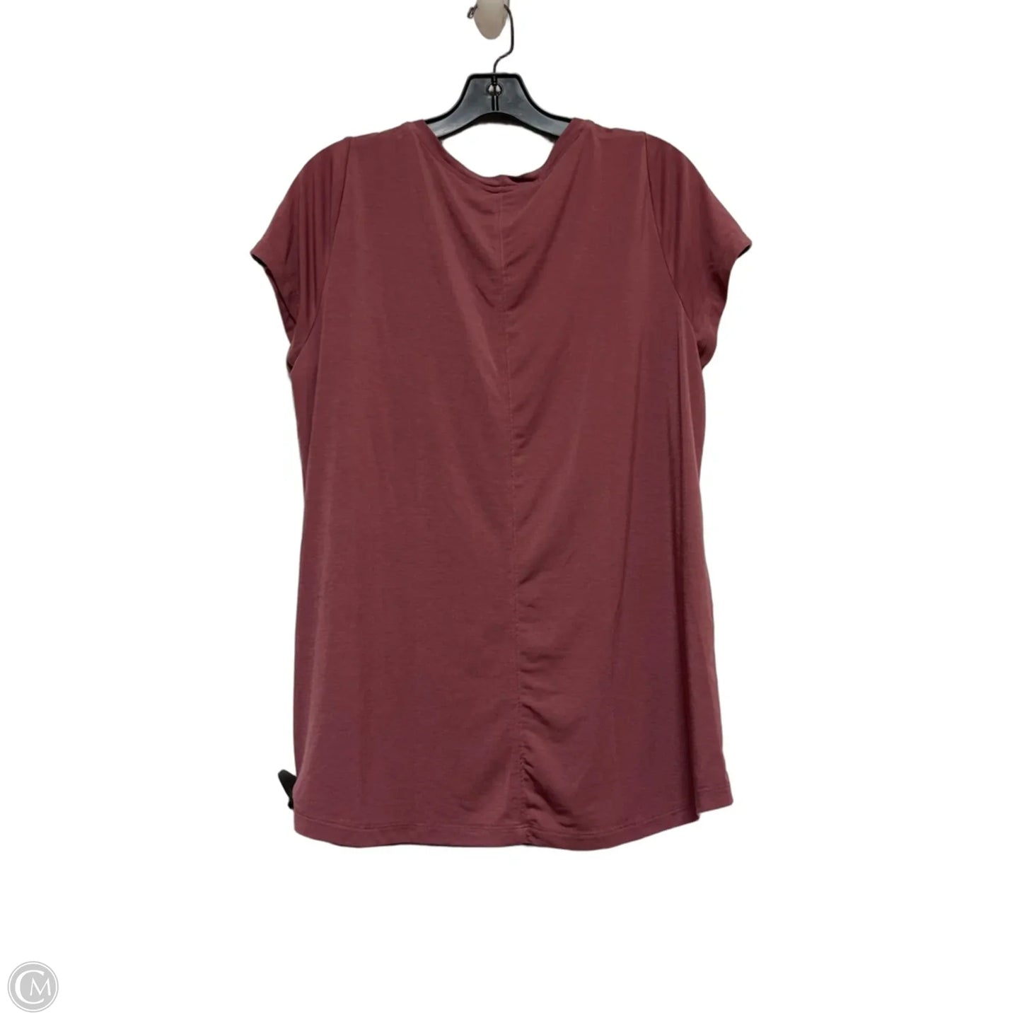 Athletic Top Short Sleeve By Athleta In Maroon, Size: M