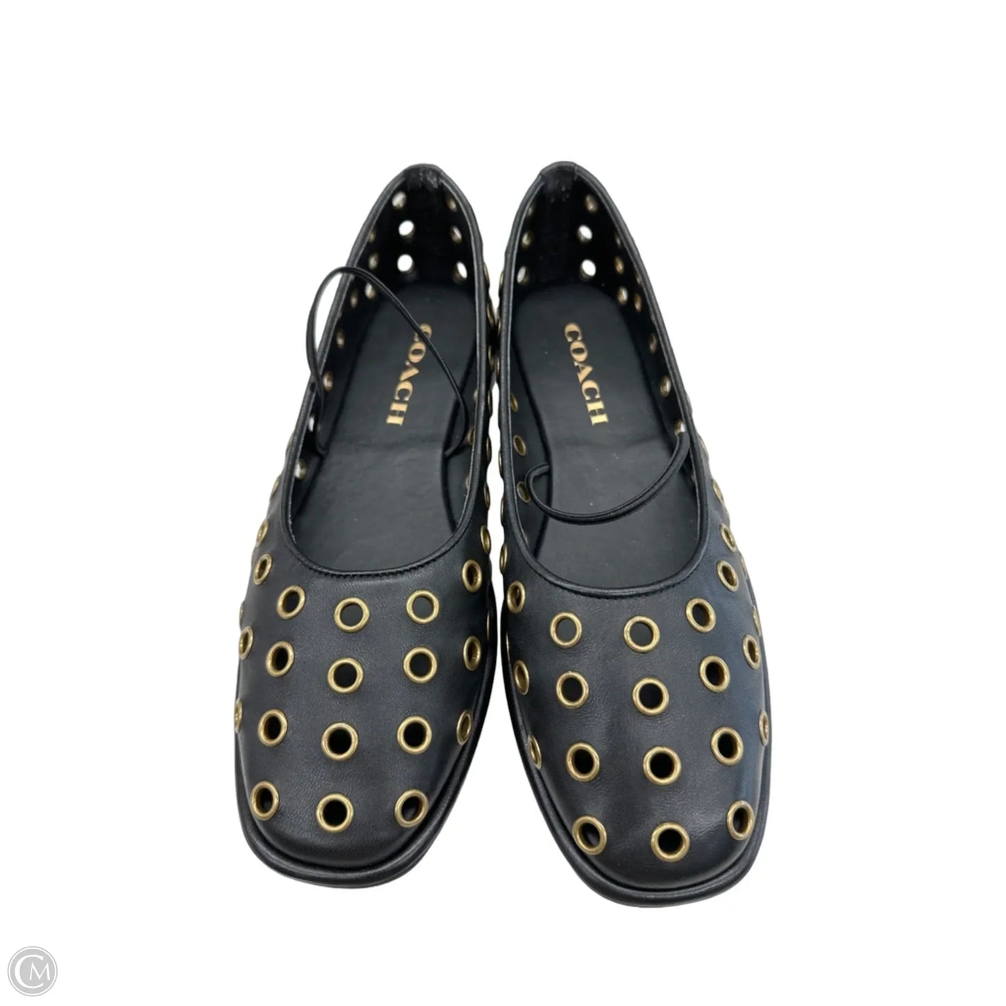 Shoes Designer By Coach In Black & Gold, Size: 6