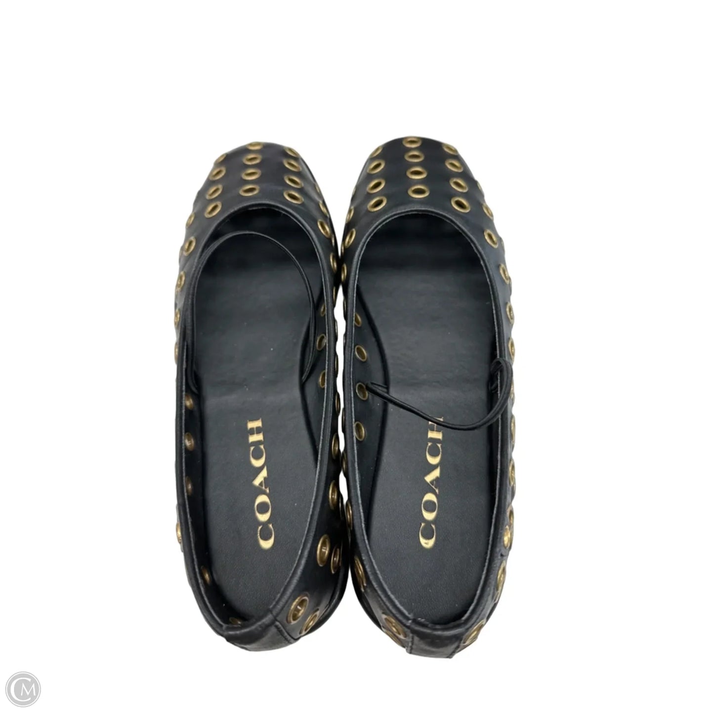Shoes Designer By Coach In Black & Gold, Size: 6