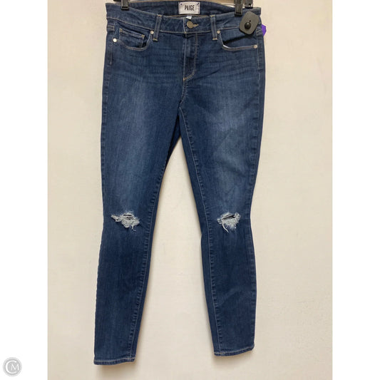 Jeans Skinny By Paige In Blue Denim, Size: 8