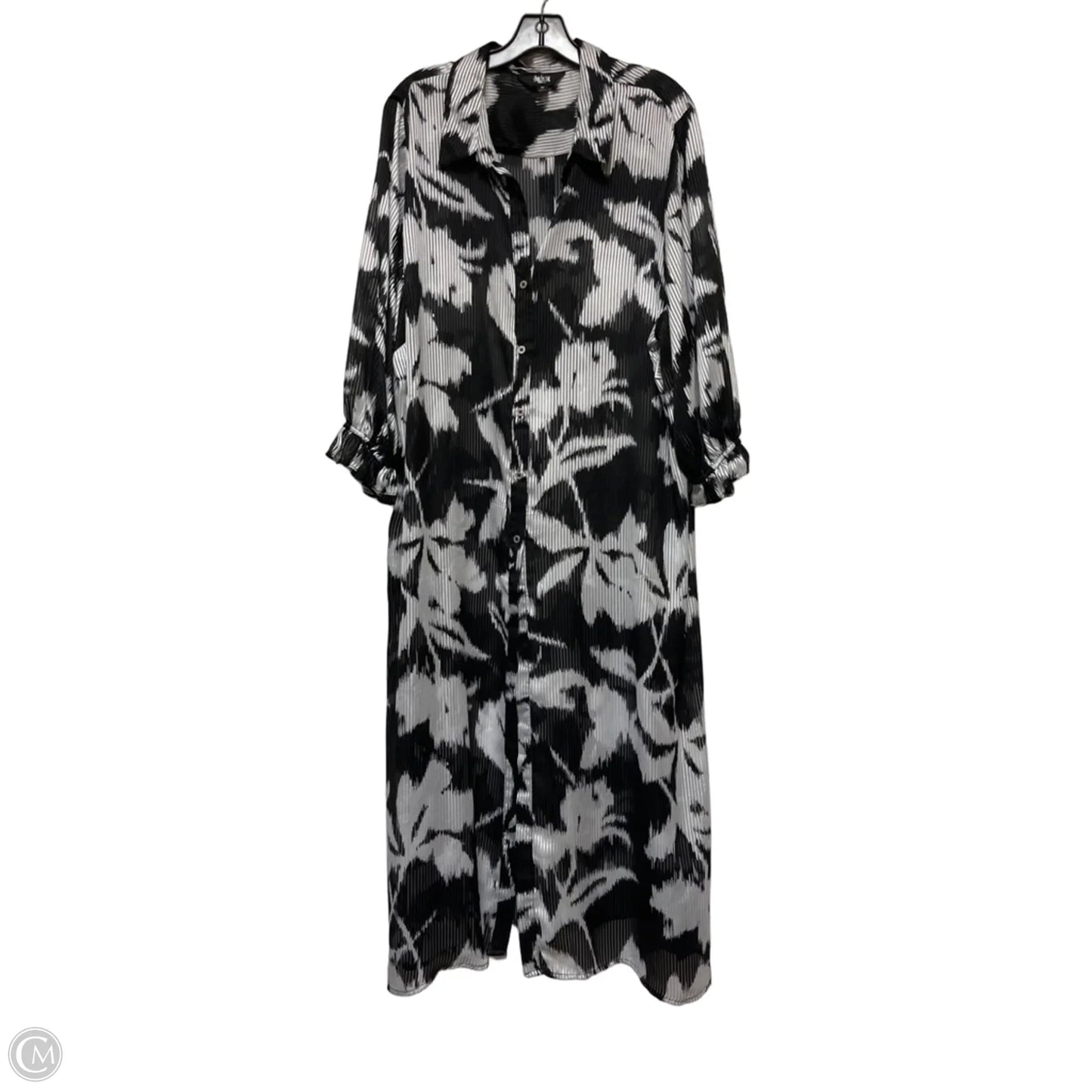 Dress Casual Maxi By Investments In Black & White, Size: 3x