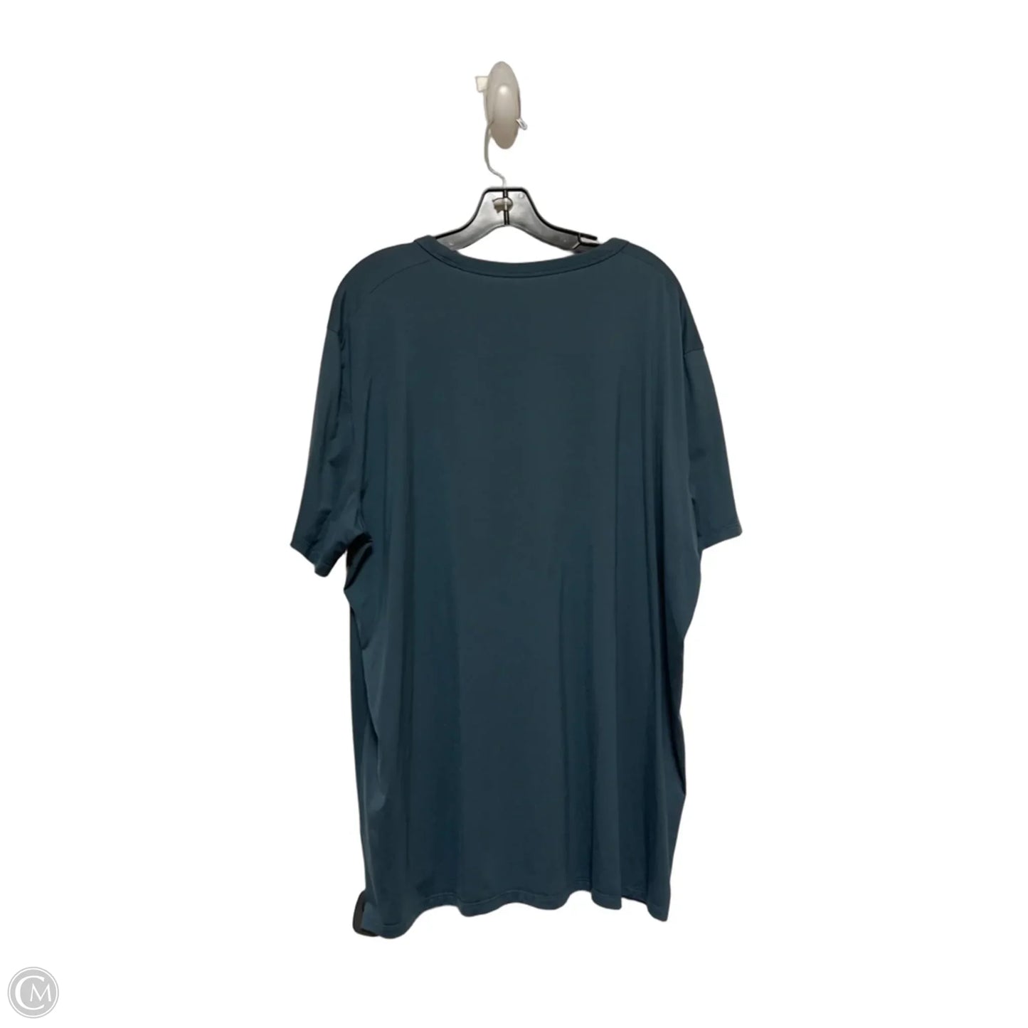 Athletic Top Short Sleeve By Lululemon In Blue, Size: Xl