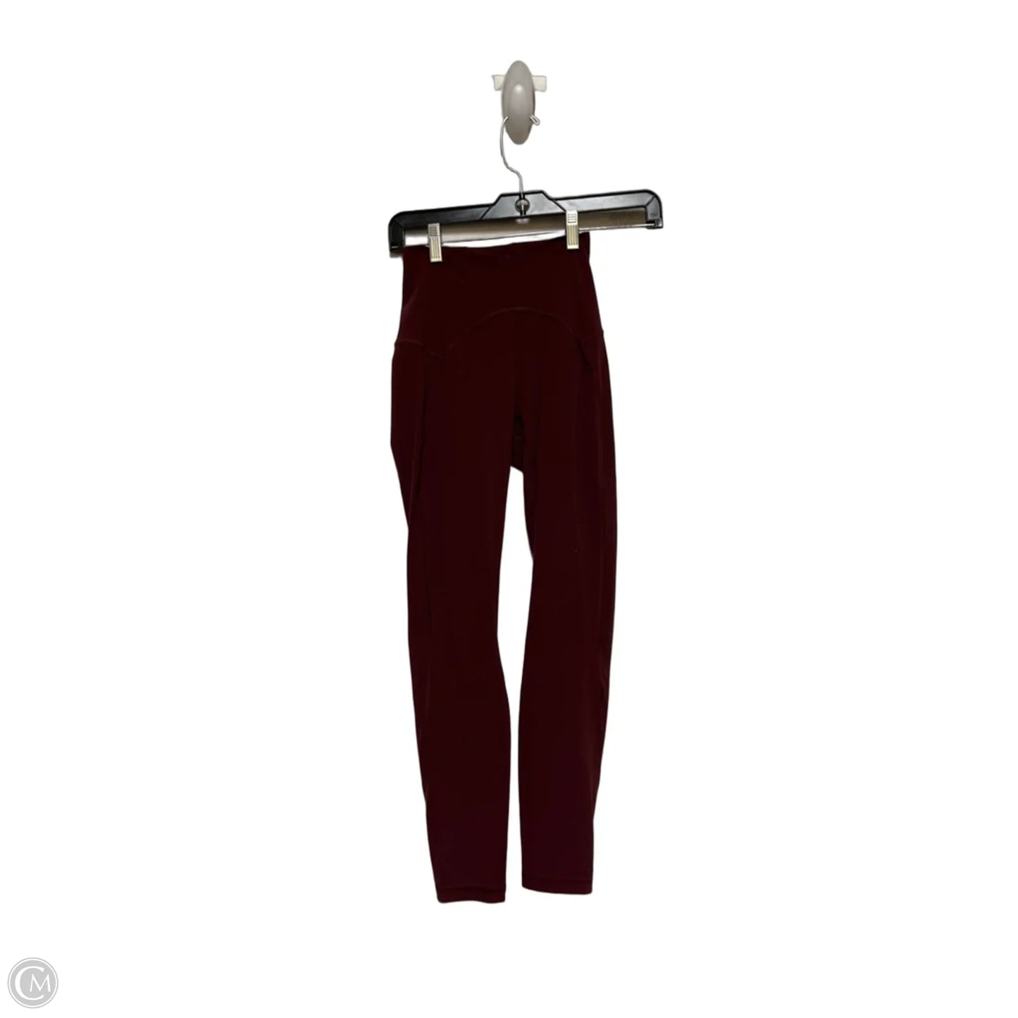 Athletic Leggings Capris By Lululemon In Maroon, Size: 2