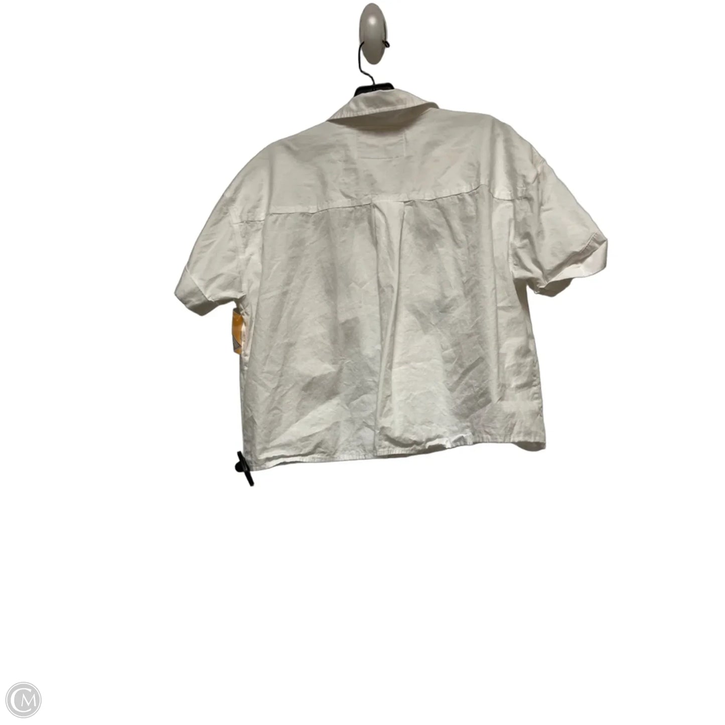 Top Short Sleeve Designer By Karl Lagerfeld In White, Size: M