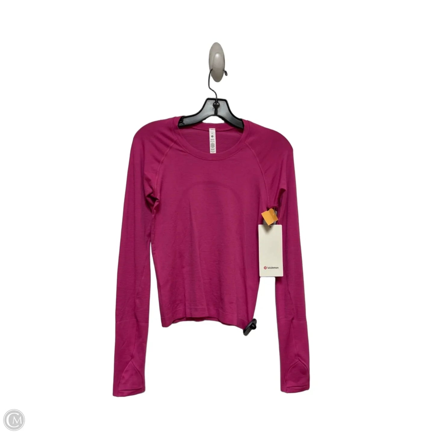 Athletic Top Long Sleeve Crewneck By Lululemon In Pink, Size: 4