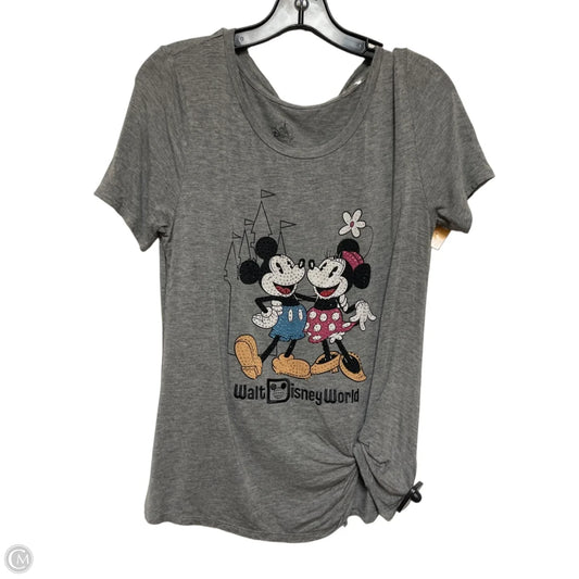 Top Short Sleeve Basic By Disney Store In Grey, Size: S