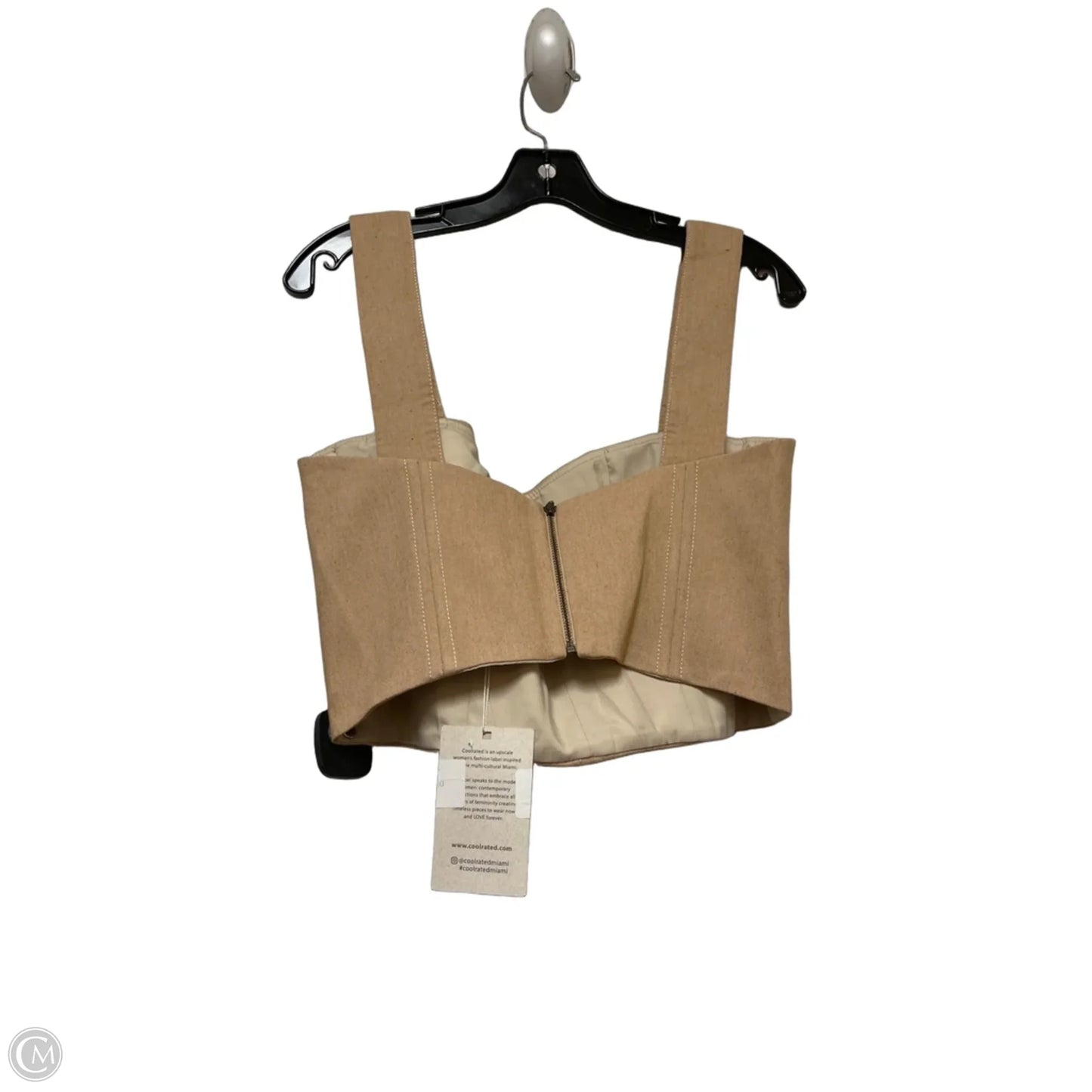 Top Sleeveless By Clothes Mentor In Tan, Size: L