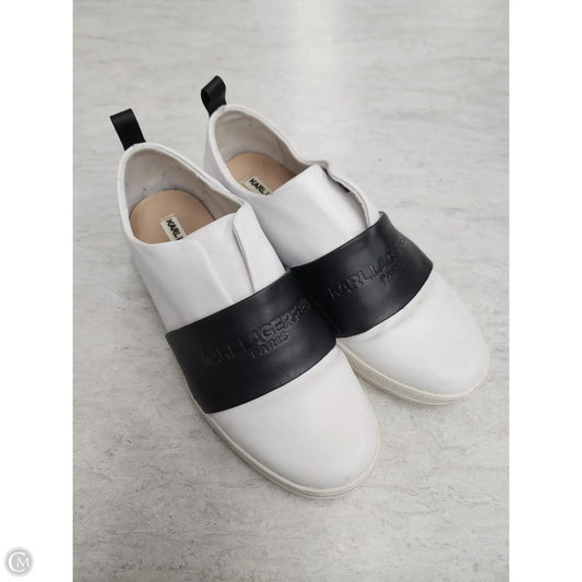 Shoes Designer By Karl Lagerfeld In White, Size: 7.5