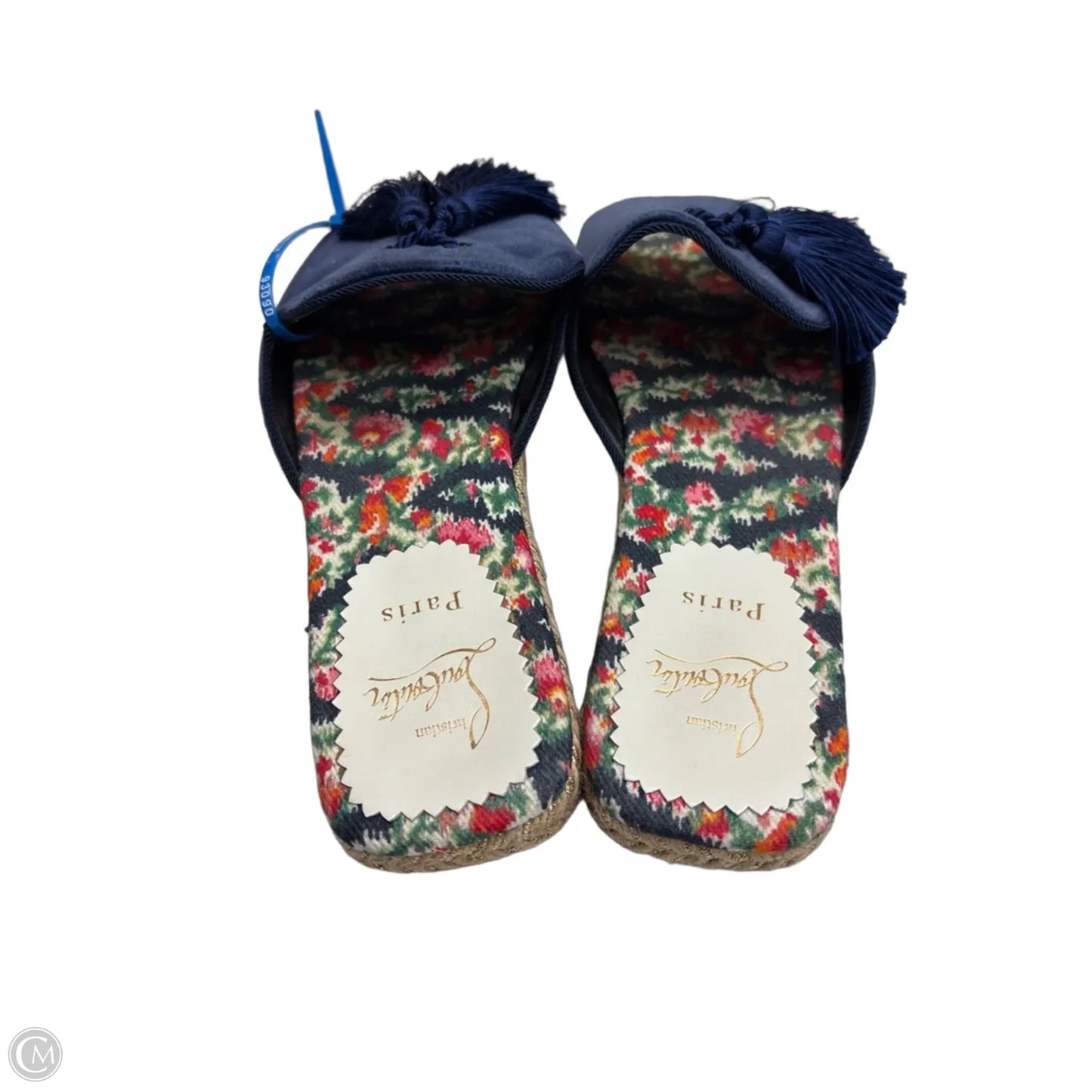 Sandals Luxury Designer By Christian Louboutin In Navy, Size: 9