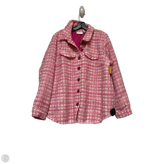 Blazer By Clothes Mentor In Plaid Pattern, Size: M