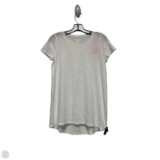 Top Short Sleeve Designer By Lilly Pulitzer In White, Size: Xs