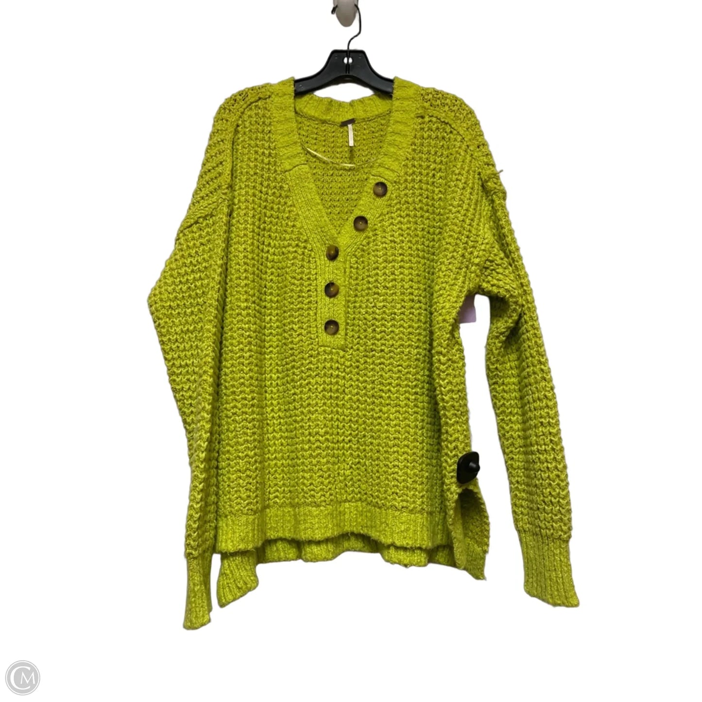 Sweater By Free People In Chartreuse, Size: L
