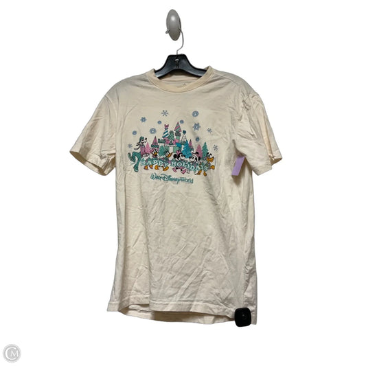 Top Short Sleeve Basic By Disney Store In Cream, Size: Xs