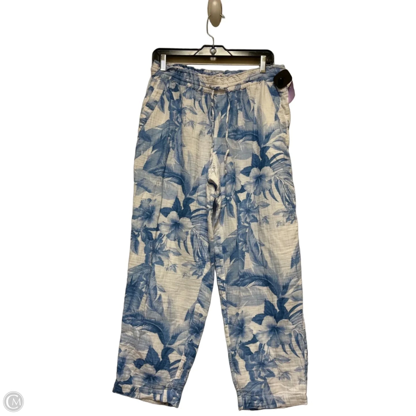 Pants Wide Leg By Tommy Bahama In Blue & White, Size: 4