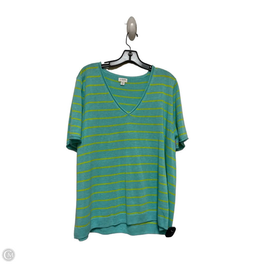 Top Short Sleeve By J. Crew In Striped Pattern, Size: Xxl
