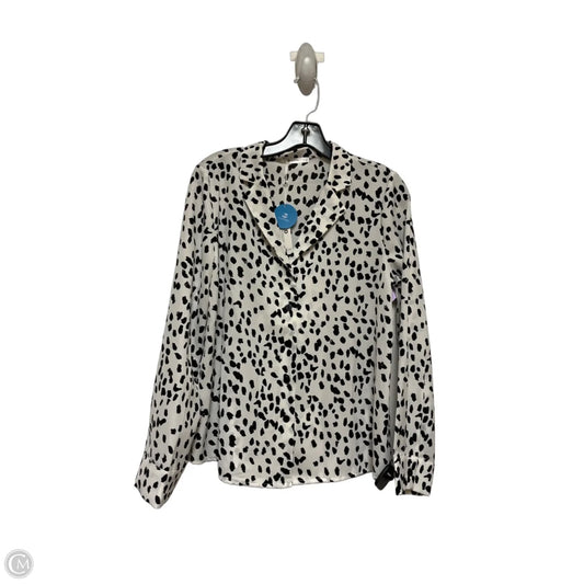 Top Long Sleeve By Cupshe In Black & White, Size: S