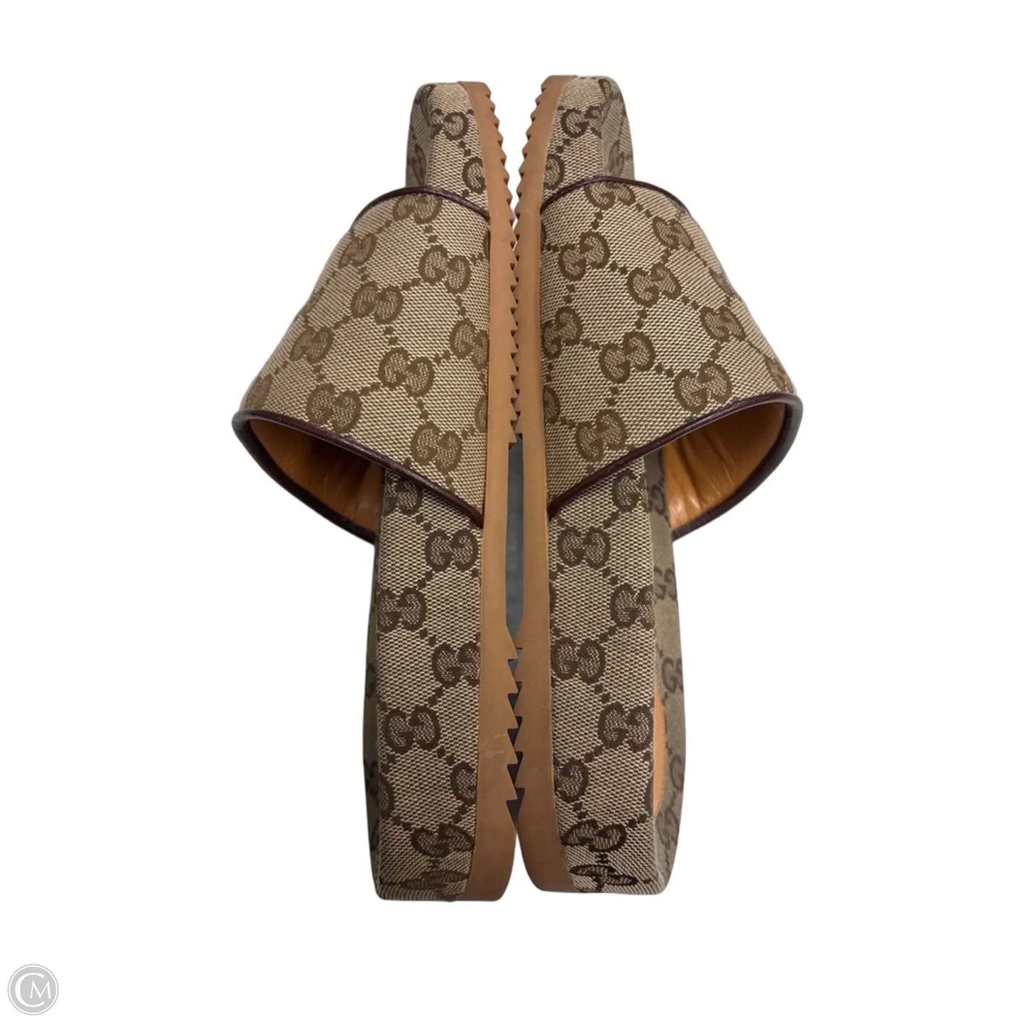 Sandals Luxury Designer By Gucci In Tan, Size: 6.5
