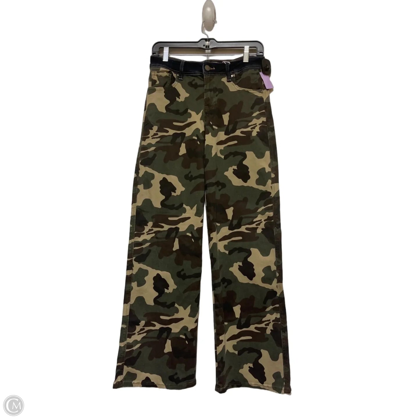 Jeans Wide Leg By Risen In Camouflage Print, Size: 4