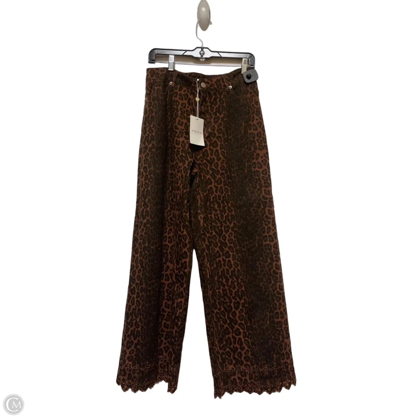 Jeans Wide Leg By Entro In Animal Print, Size: L