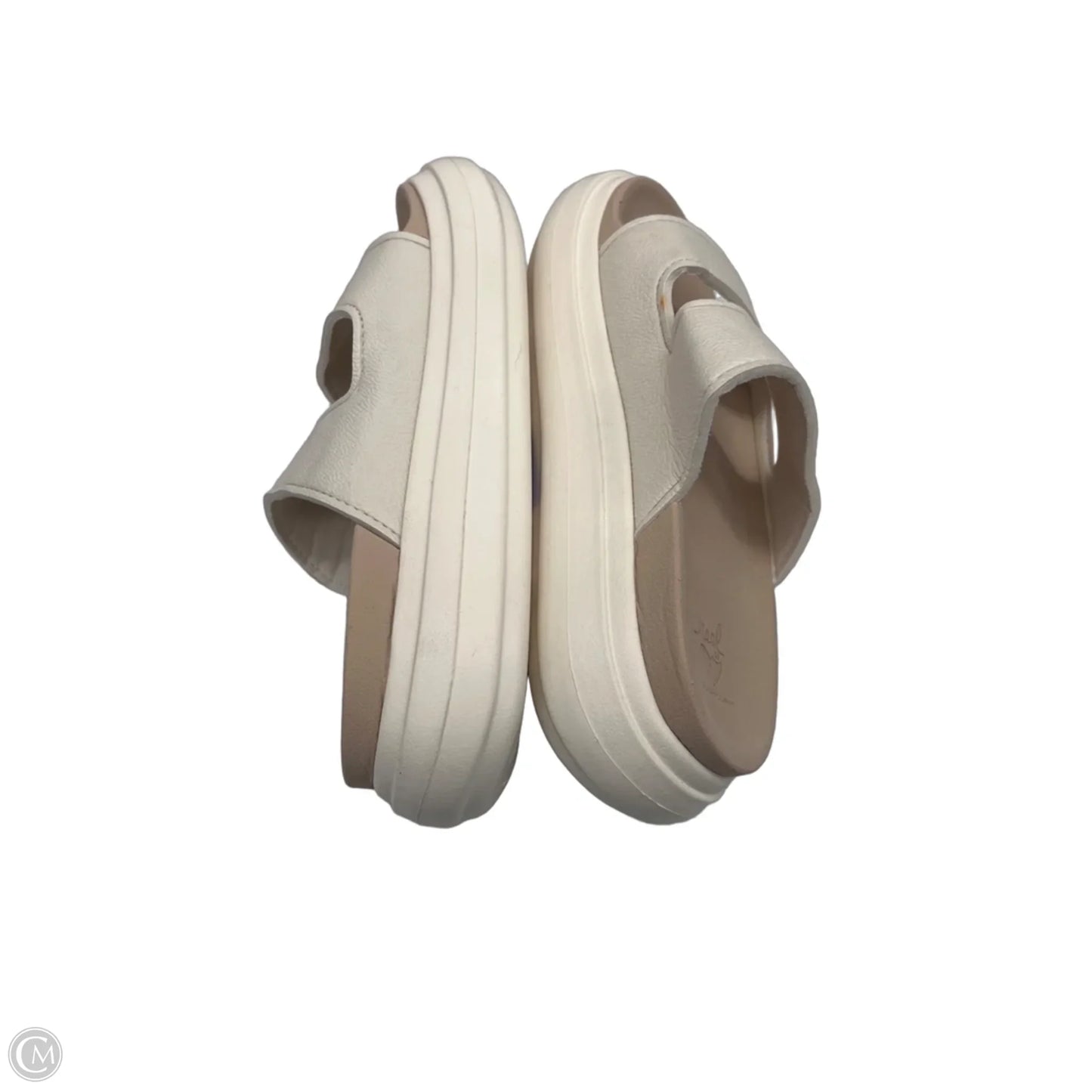 Sandals Heels Platform By Reef In Cream, Size: 8
