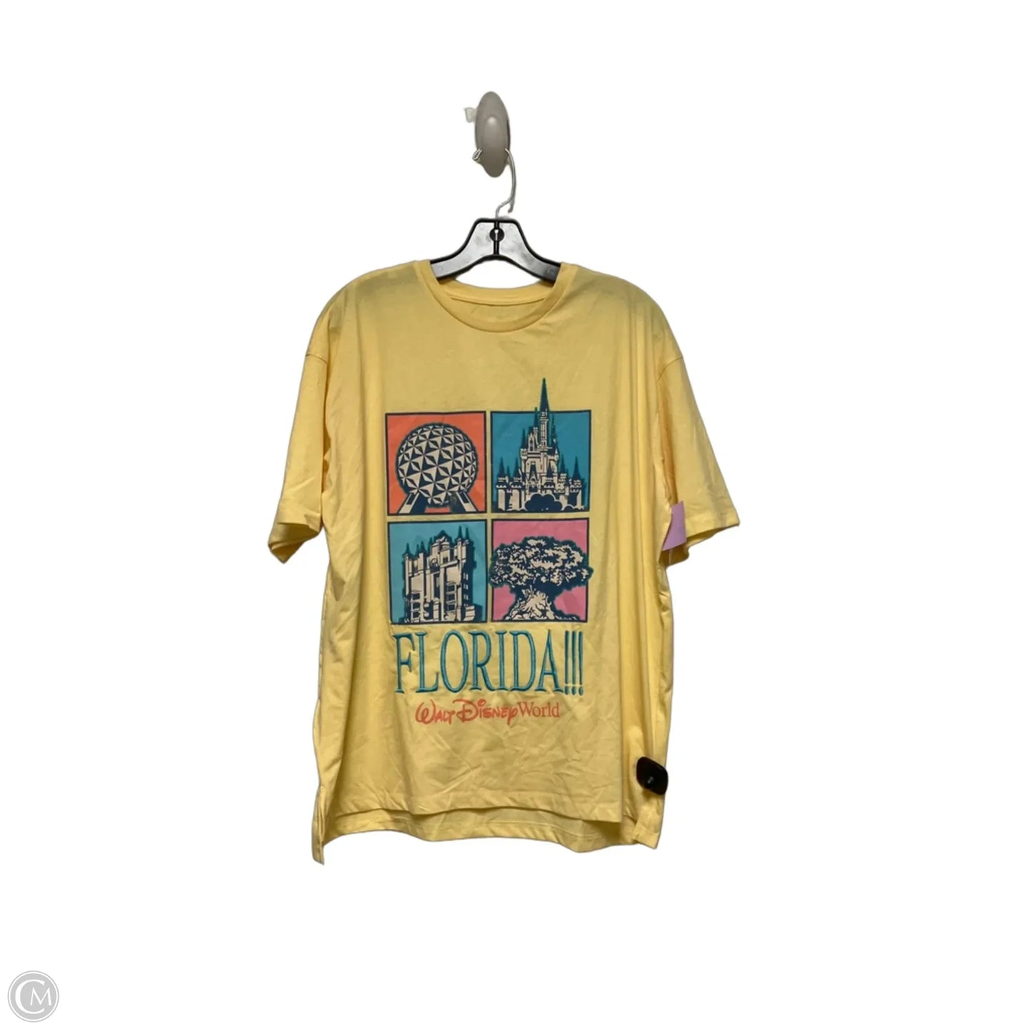 Top Short Sleeve Basic By Disney Store In Yellow, Size: S