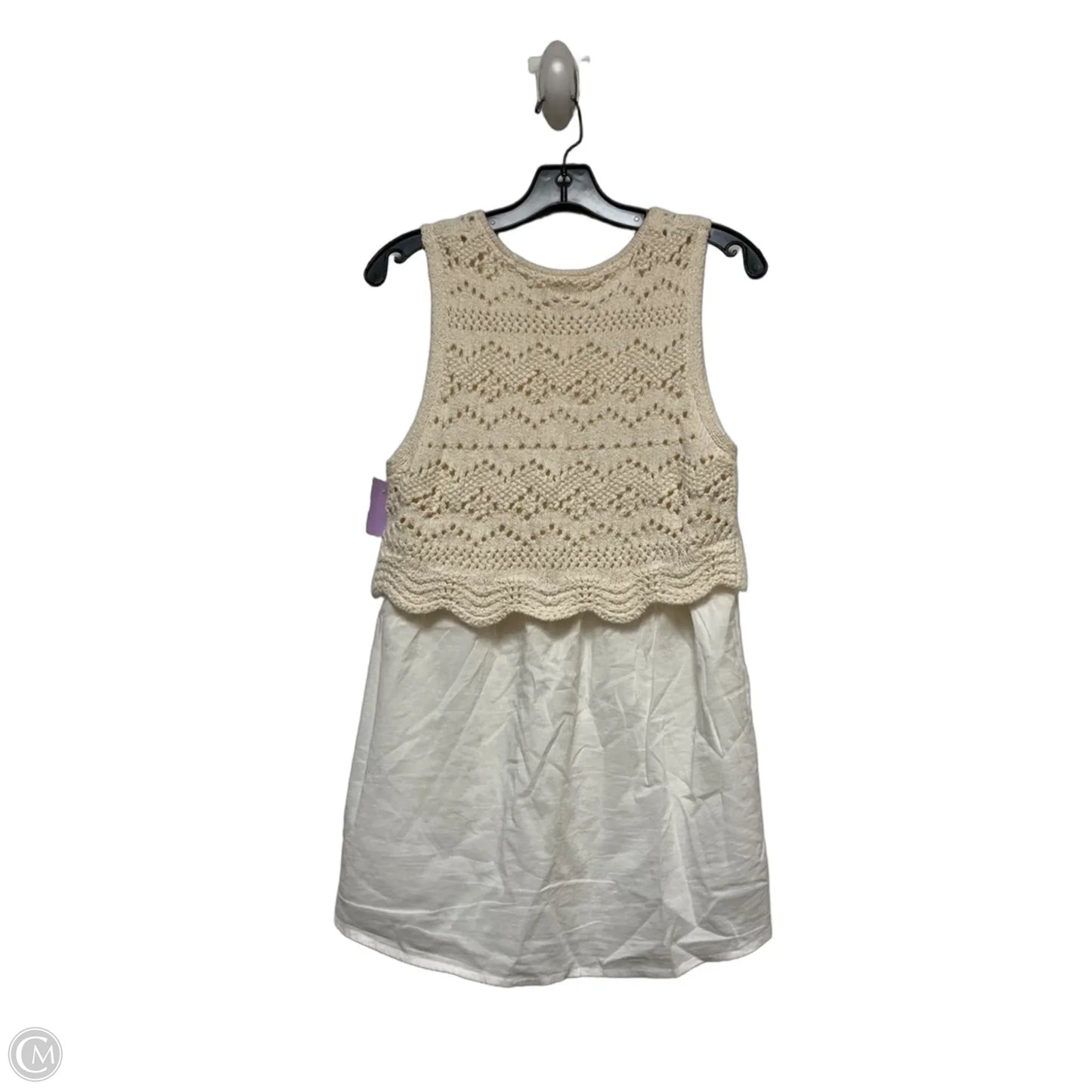 Top Sleeveless By Anthropologie In Cream & White, Size: M