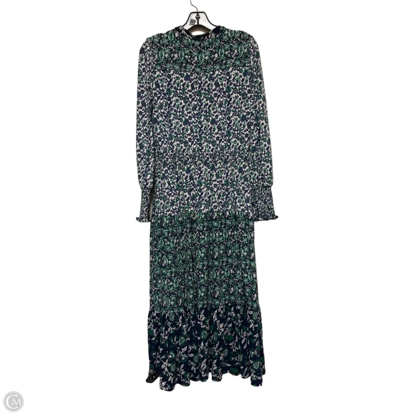 Dress Casual Midi By Michael By Michael Kors In Blue & Green, Size: S