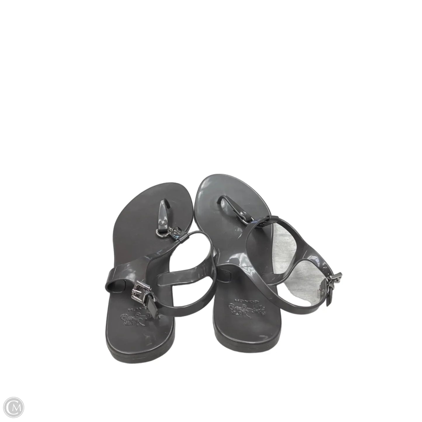 Sandals Designer By Coach In Grey, Size: 9