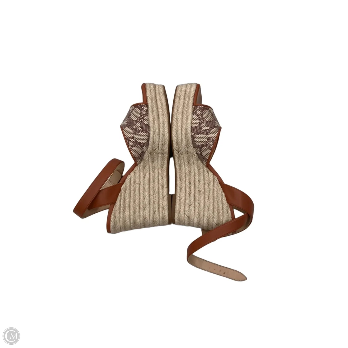 Sandals Designer By Coach In Tan, Size: 7
