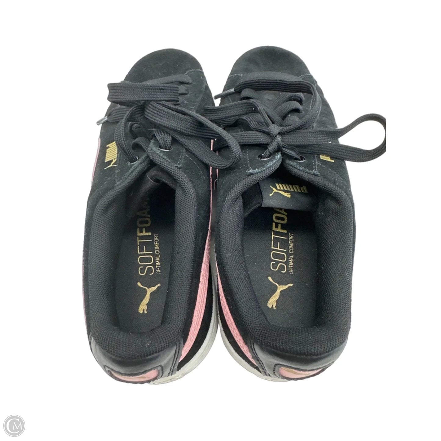 Shoes Sneakers By Puma In Black & Pink, Size: 9