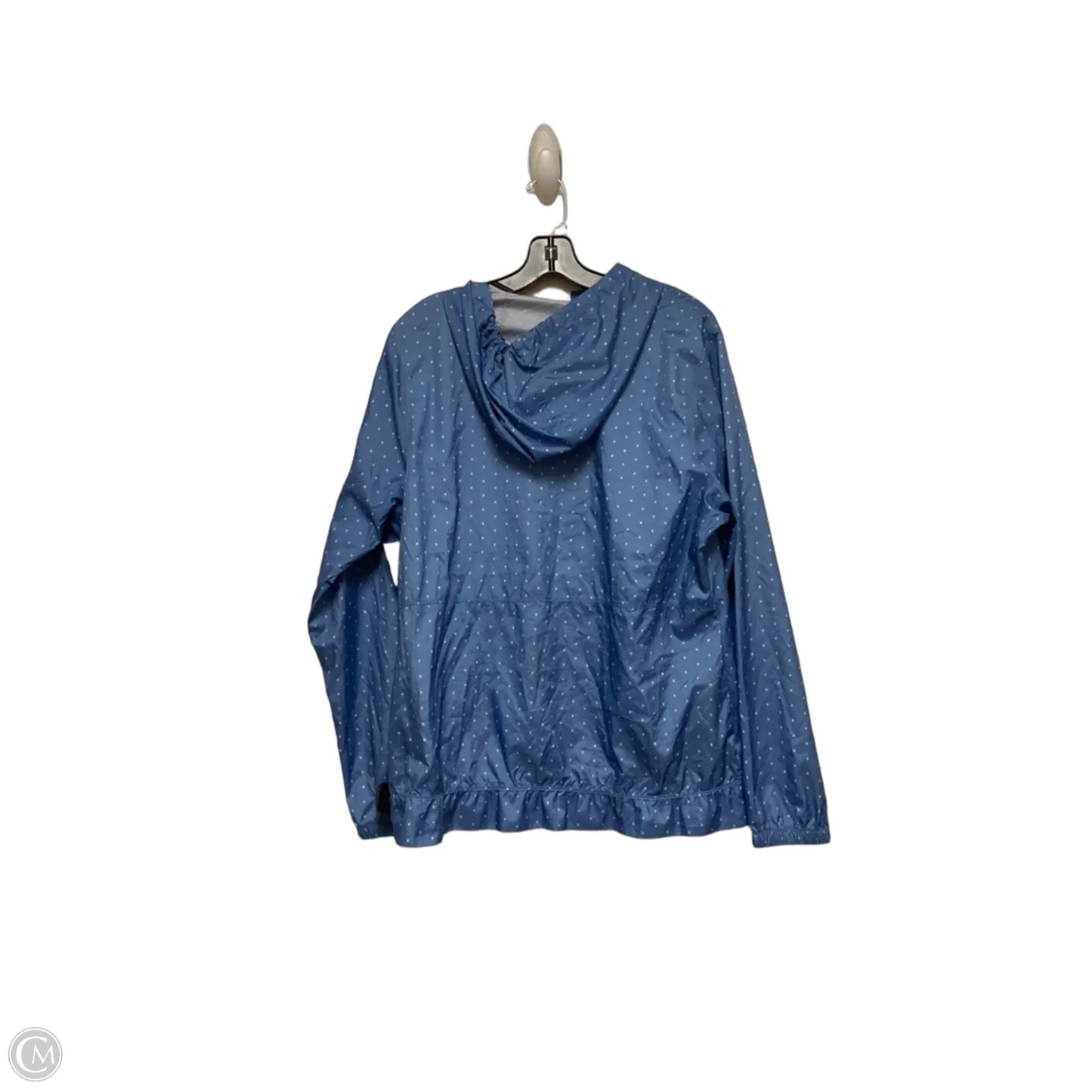 Jacket Windbreaker By Columbia In Blue, Size: L