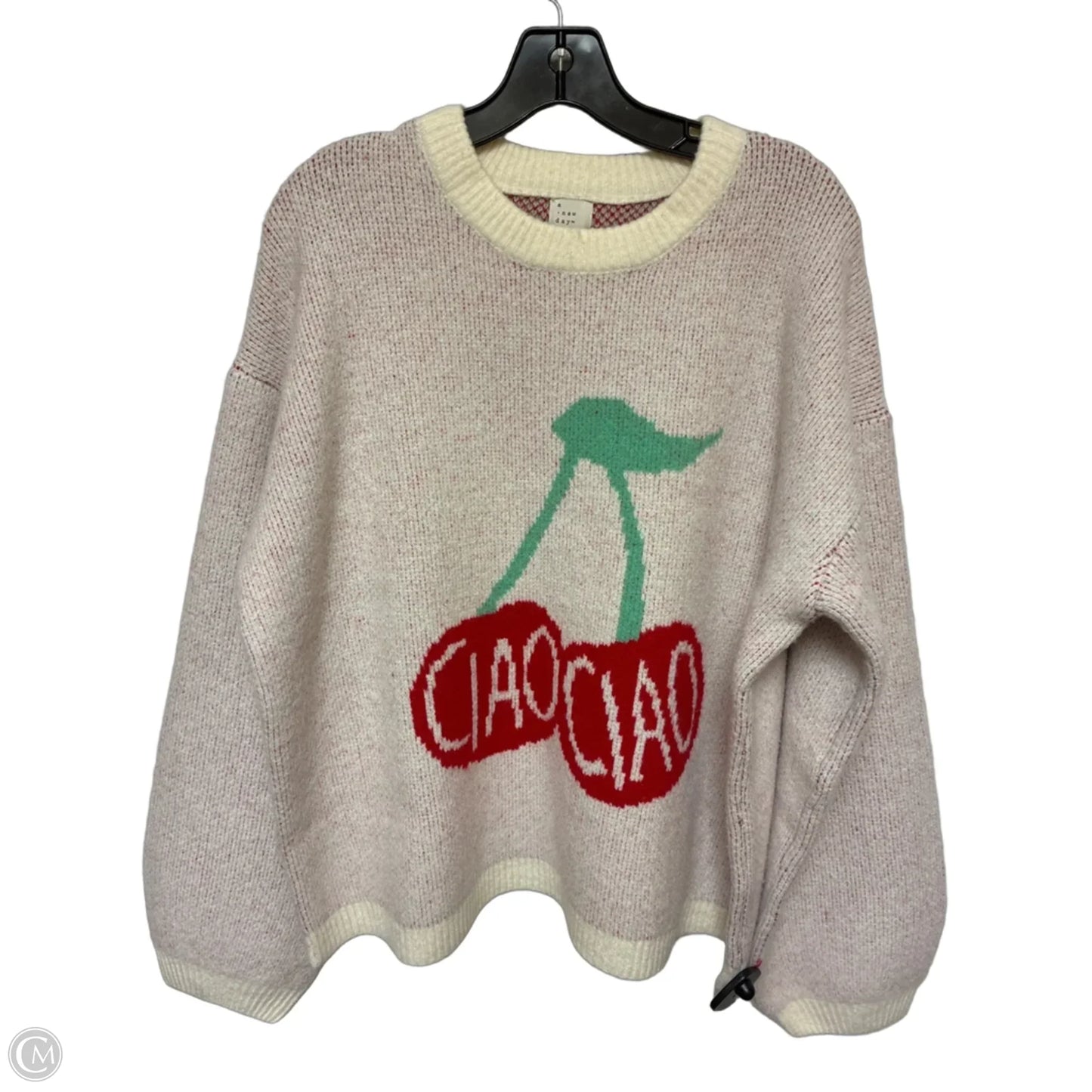 Sweater By A New Day In Cream & Red, Size: Xxl