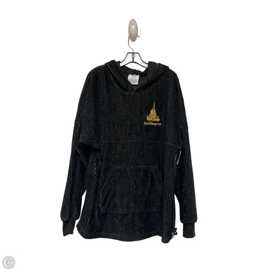 Sweatshirt Hoodie By Disney Store In Black & Gold, Size: L