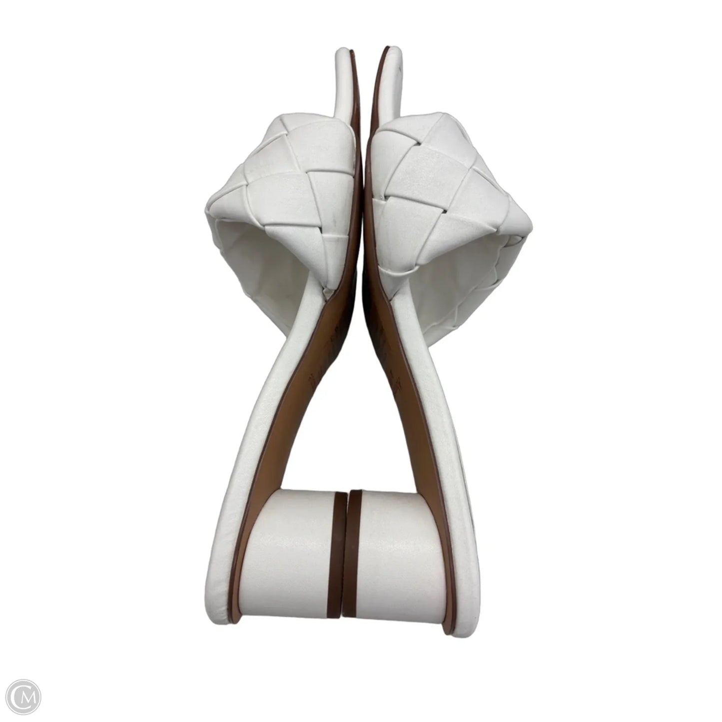Sandals Heels Block By Abercrombie And Fitch In White, Size: 7.5