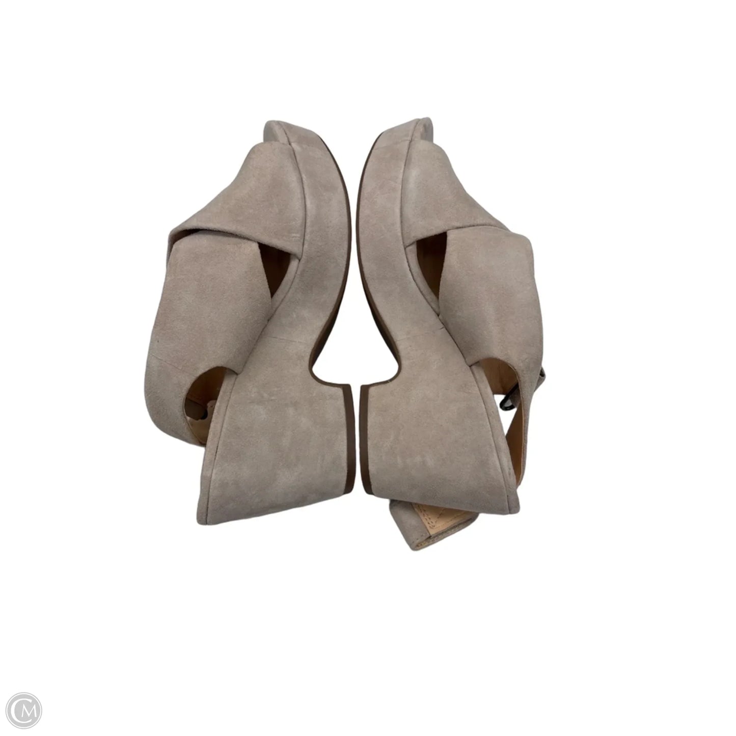 Sandals Heels Block By Clarks In Cream, Size: 7