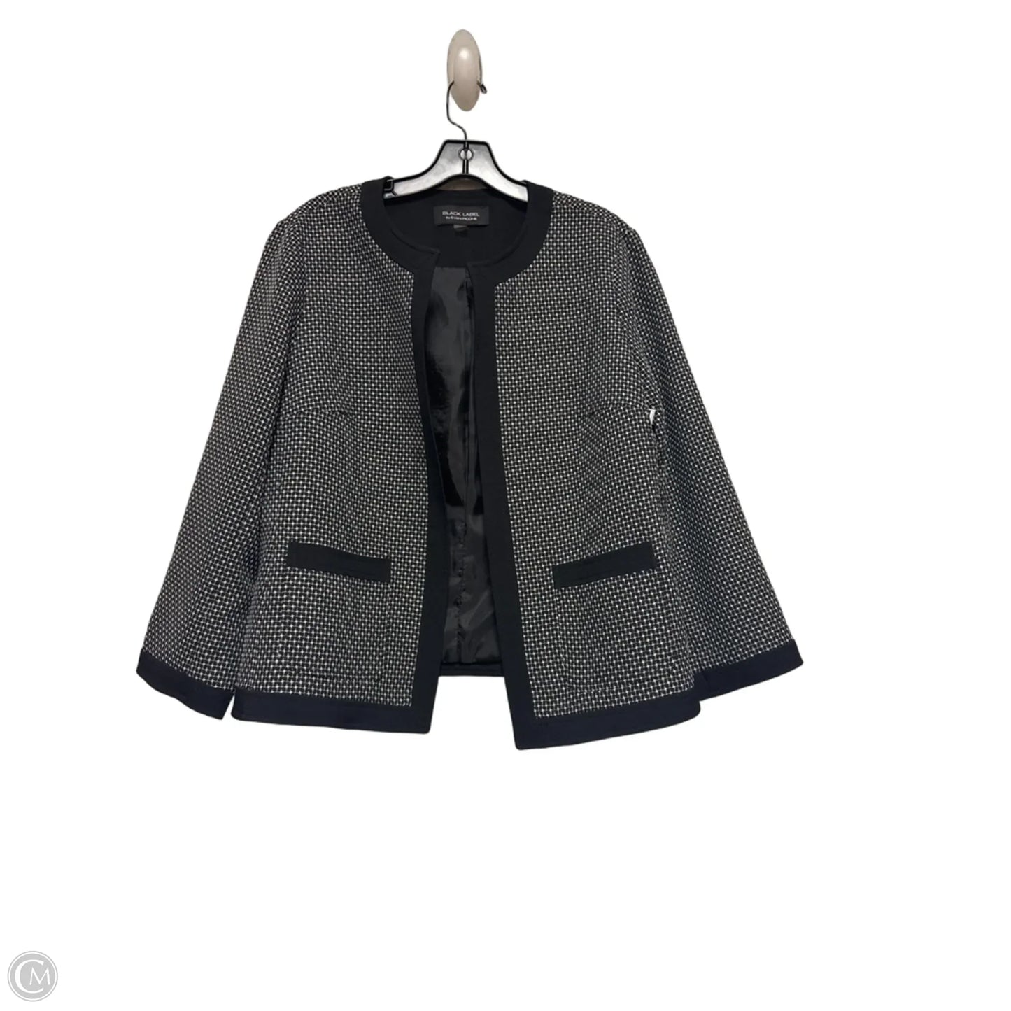 Blazer By Black Label In Black & White, Size: 14