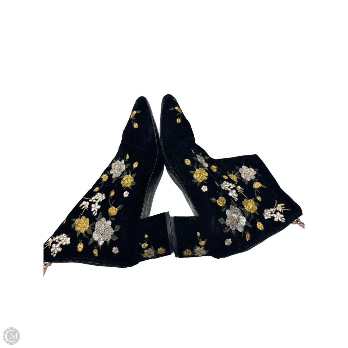 Boots Ankle Heels By Top Shop In Floral Print, Size: 9