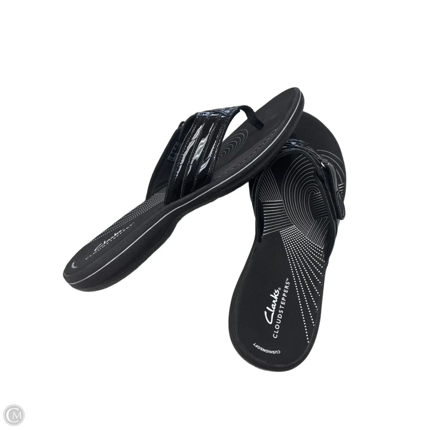 Sandals Flats By Clarks In Black, Size: 11