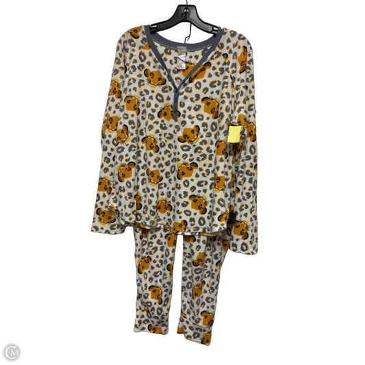 Pajamas 2pc By Disney In Animal Print, Size: L