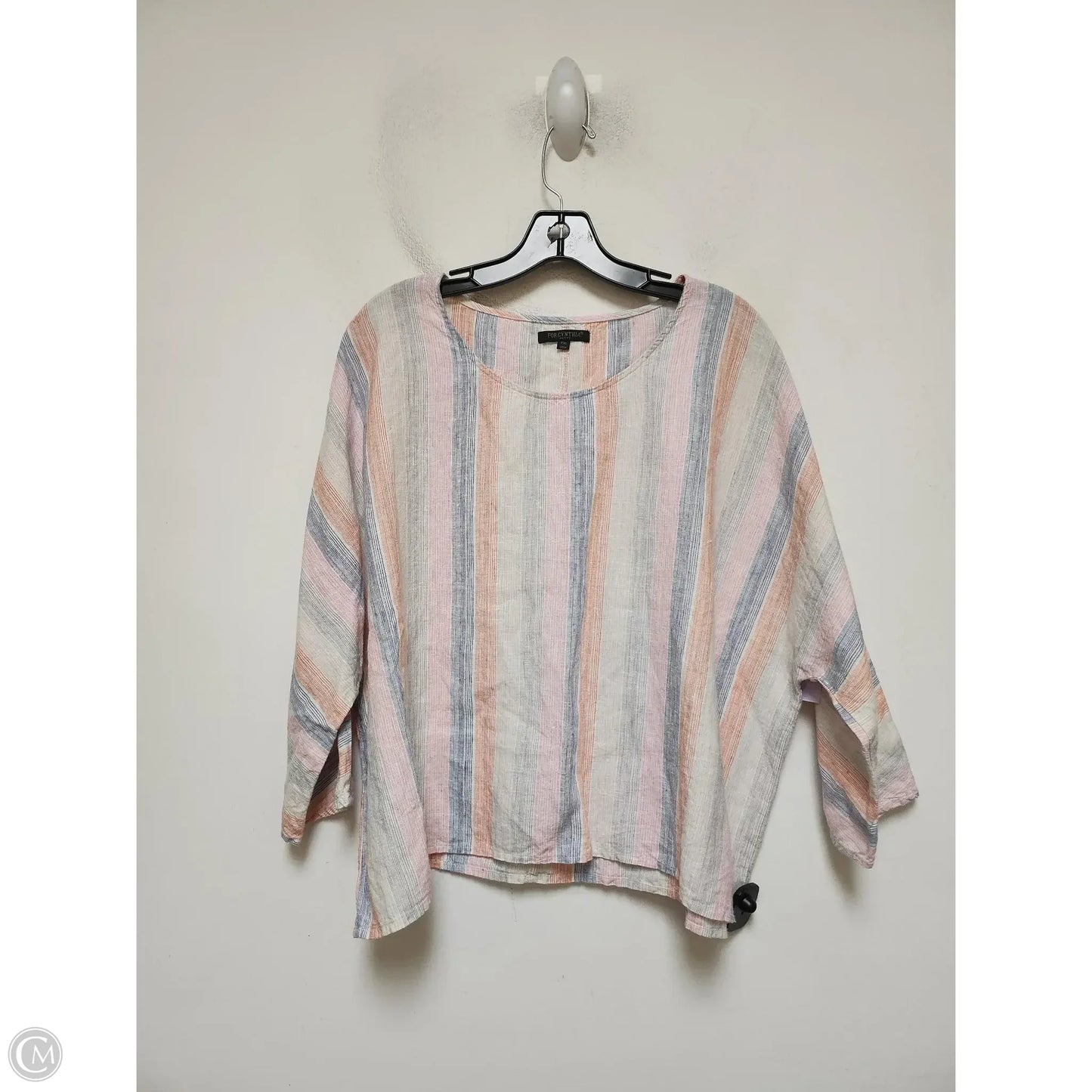 Top Long Sleeve By For Cynthia In Striped Pattern, Size: Xlp