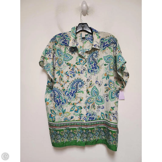 Top Short Sleeve By Joie In Paisley Print, Size: L