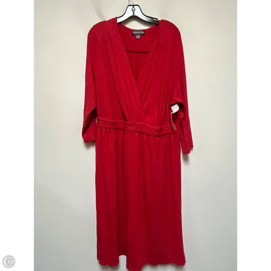 Dress Casual Short By Clothes Mentor In Red, Size: 2x