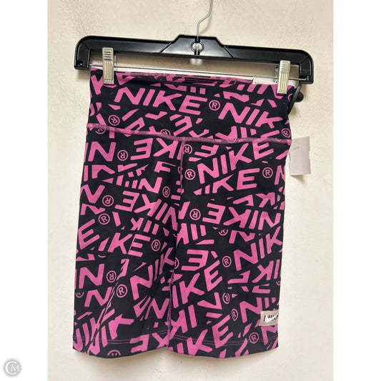 Athletic Shorts By Nike In Black & Pink, Size: Xs