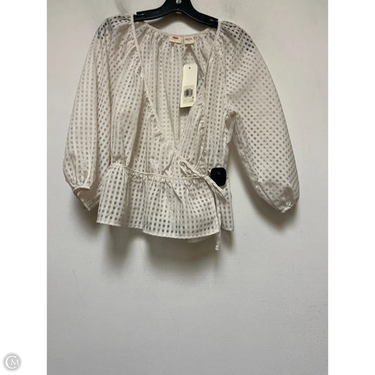Top Short Sleeve By Levis In Cream, Size: S